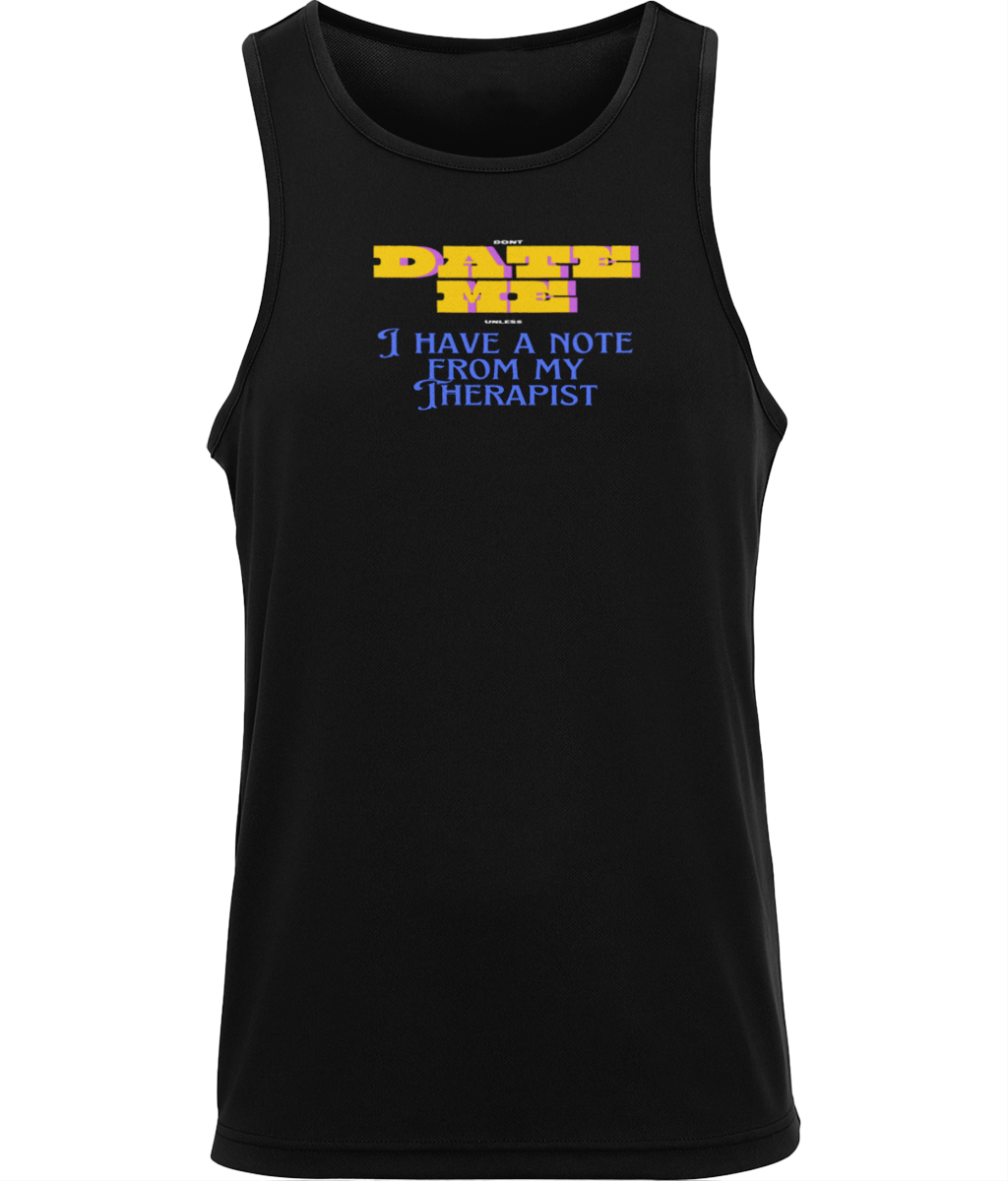 JC007 Mens Just Cool Sports Vest Date Me, I have a note