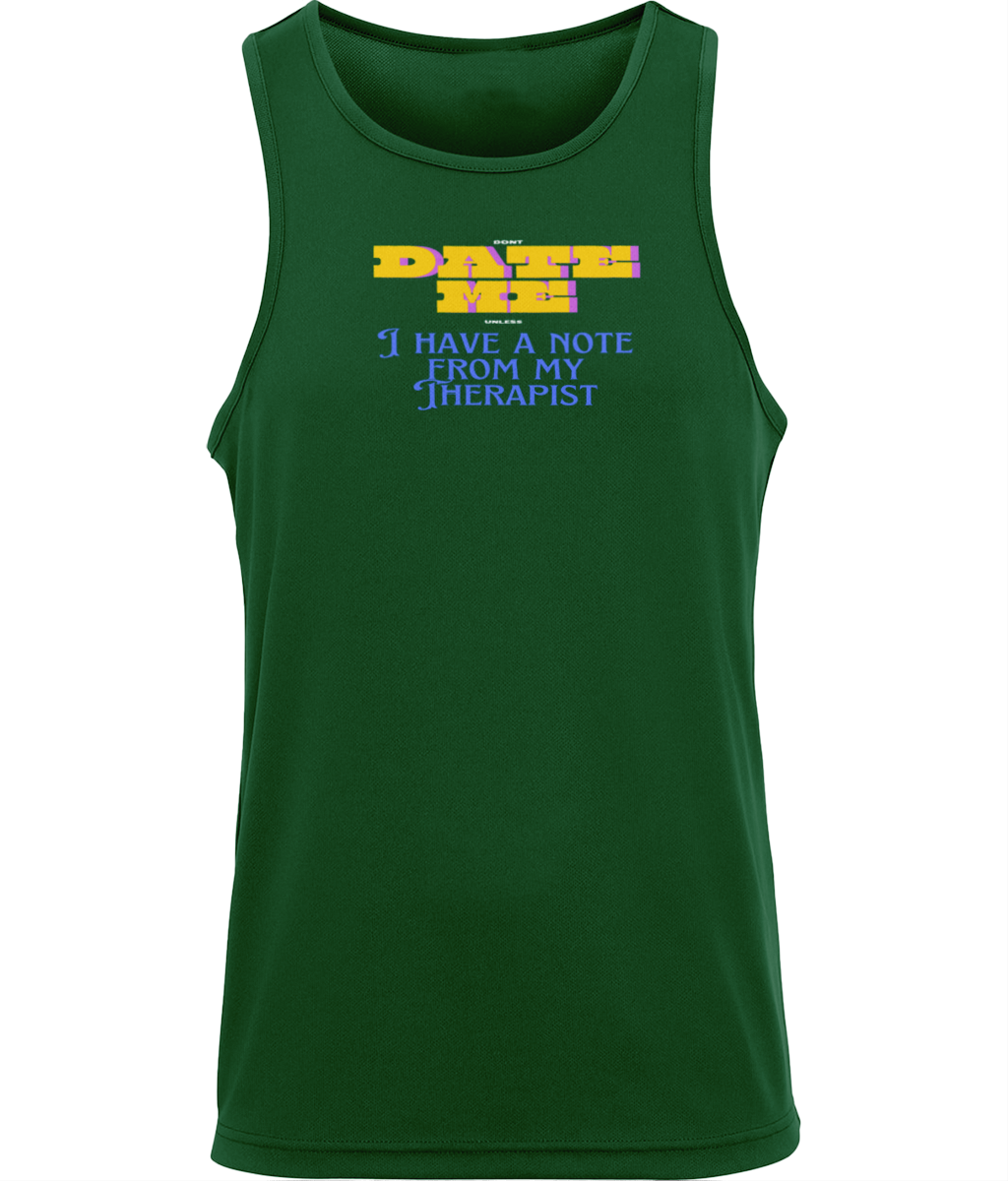 JC007 Mens Just Cool Sports Vest Date Me, I have a note