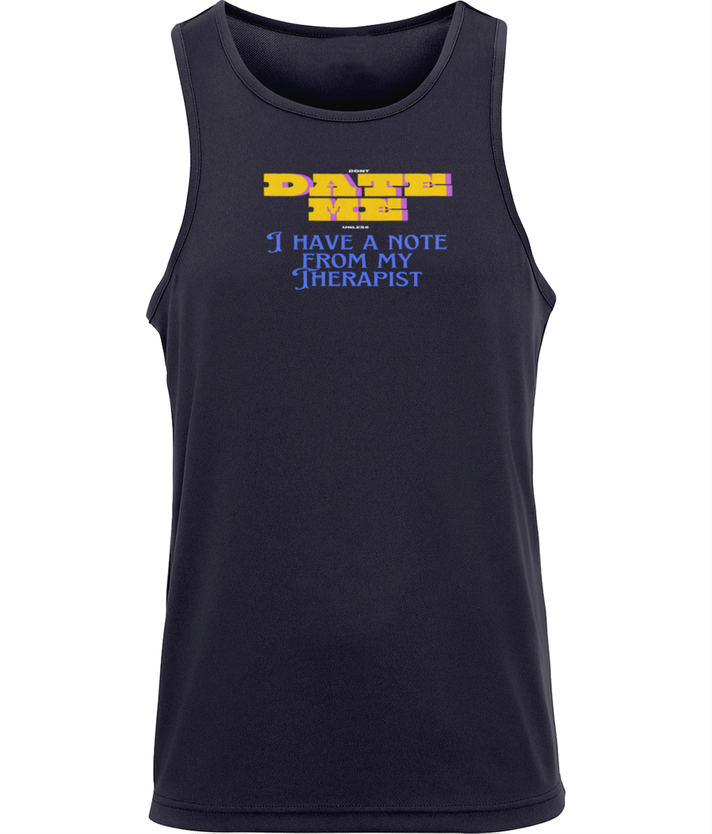 JC007 Mens Just Cool Sports Vest Date Me, I have a note