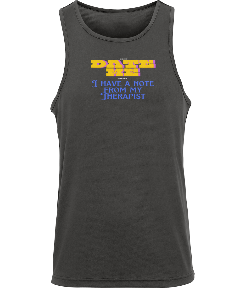 JC007 Mens Just Cool Sports Vest Date Me, I have a note